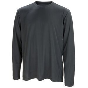 Spiro Mens Sports Quick-Dry Long Sleeve Performance T-Shirt / Black